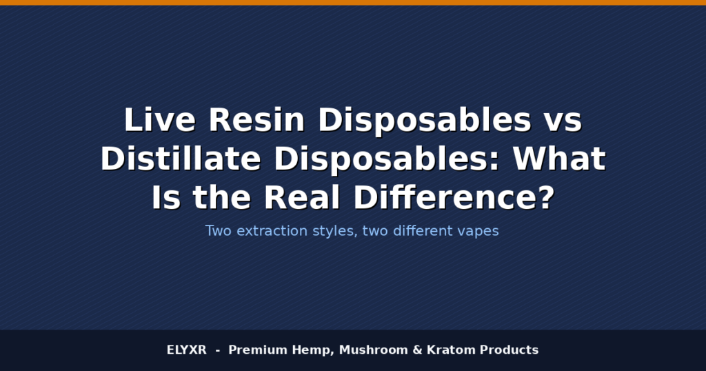 live resin disposables, distillate disposables, live resin vs distillate, cannabis disposable pens, concentrate disposables, vape disposables cannabis, concentrate vape pens, high potency disposables, retail cannabis products, disposable cannabis pens